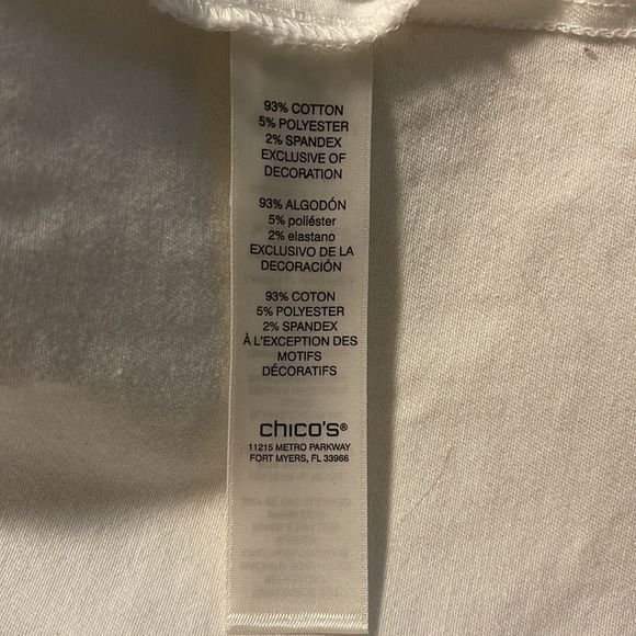 CHICOs Perfect Stretch white jacket size CHICO 2 (see measurement) - Picture 6 of 6